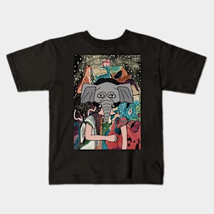 Enchanting FemaleMask NFT with AnimalEye Color and LightItem - Explore the World of Mystery Night Kids T-Shirt